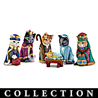 The PURR-fect Christmas Pageant Figurine Collection