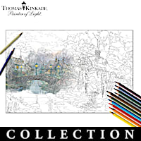 Thomas Kinkade Artistic Escapes Colouring Kit Collection
