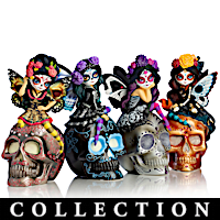 A Fur-ever Love Sugar Skull Cat Figurine Collection