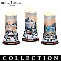 Thomas Kinkade Flurries Of Light Candle Collection