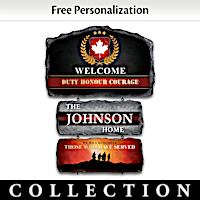 Honouring Our Veterans Personalized Welcome Sign Collection