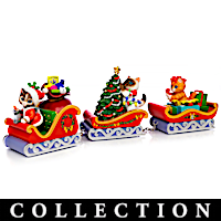 Meowy Christmas Sleigh Train Figurine Collection