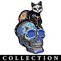 A Fur-ever Love Sugar Skull Cat Figurine Collection