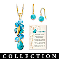 Nature-Inspired Gemstones Necklace & Earrings Collection