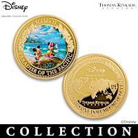 Disney Mickey Mouse & Minnie Mouse Dollar Coins With Display