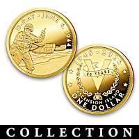 WWII Victory 80th Anniversary 24K Gold-Plated Dollar Coins