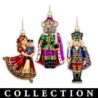 The Nutcracker Peter Carl Fabergé-Style Glass Ornaments