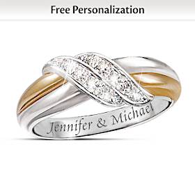 Diamond Embrace Personalized Ring