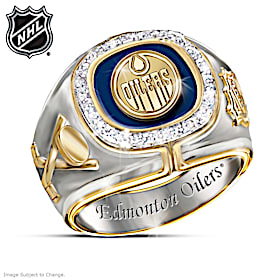 Edmonton Oilers® Diamond Team Men's Ring