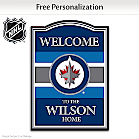 Winnipeg Jets™ Personalized Welcome Sign