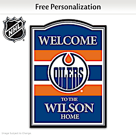 Edmonton Oilers® Personalized Welcome Sign