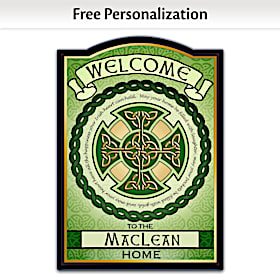 Blessings Of Ireland Personalized Welcome Sign