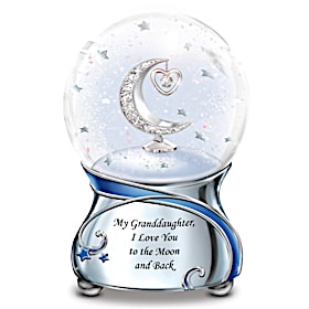 Granddaughter, I Love You To The Moon Snowglobe