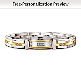 Diamond Today, Tomorrow, Always My Son Personalized Bracelet