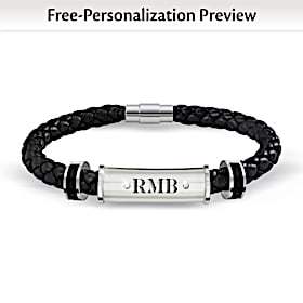 Diamond My Grandson, My Pride, My Joy Personalized Bracelet