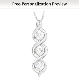 Always My Daughter Personalized Diamond Pendant Necklace