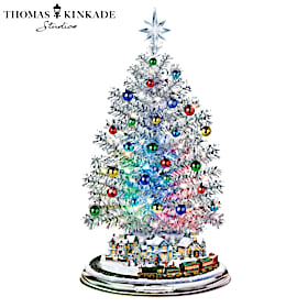 Thomas Kinkade Silver Blessings Christmas Tree