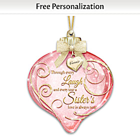 A Sister's Love Is Always Near Personalized Ornament