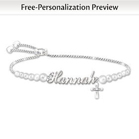 Diamond Blessings For My Granddaughter Personalized Bracelet