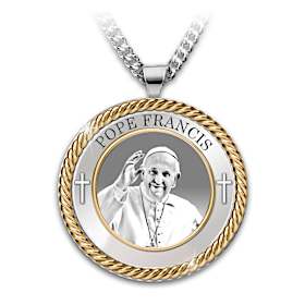 Pope Francis Memorial Medallion Pendant Necklace