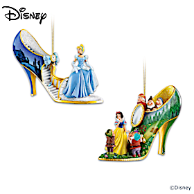 Disney Once Upon A Slipper Shoe Ornament Collection