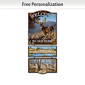 Seasons Of The Wild Personalized Welcome Sign Collection