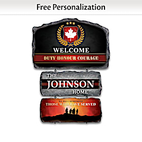 Honouring Our Veterans Personalized Welcome Sign Collection