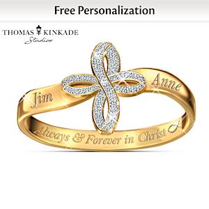 Thomas Kinkade Always & Forever In Christ Personalized Ring