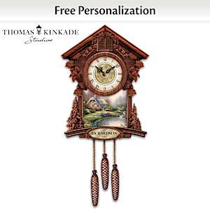 Thomas Kinkade Timeless Moments Personalized Cuckoo Clock