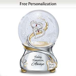 Loving You Today Tomorrow Always Personalized Glitter Globe