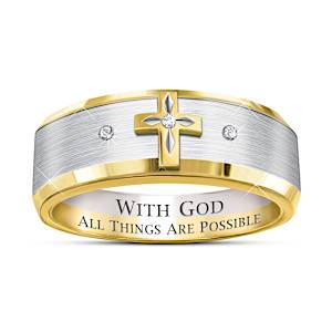 3-Diamond Men's Trinity Ring