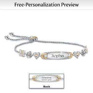 Dear Sweet Granddaughter Personalized Bracelet