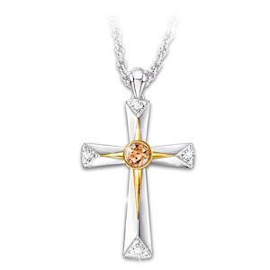 Holy Land Sand Grounded In Faith Diamond Pendant Necklace