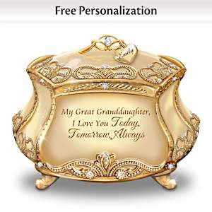 My Dearest Great Granddaughter Personalized Music Box
