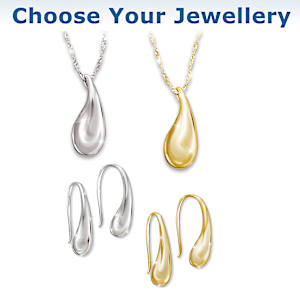 Dewdrops Of Style Pendant Necklace And Earrings Set