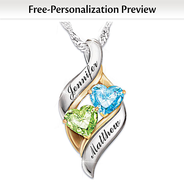 Heart shape pendant with name on sale