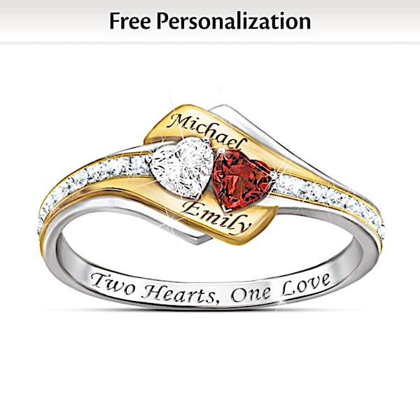 Two hearts one love ring top