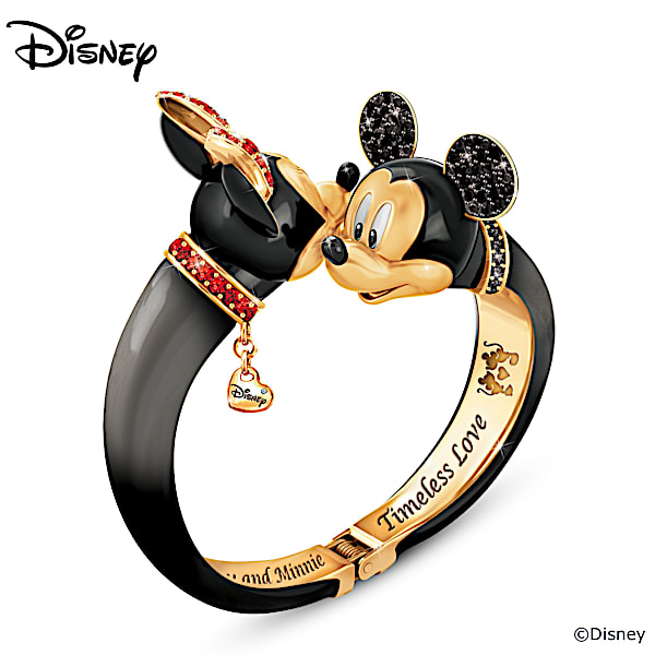 Disney Timeless Love Mickey Mouse And Minnie Mouse Bangle Bracelet
