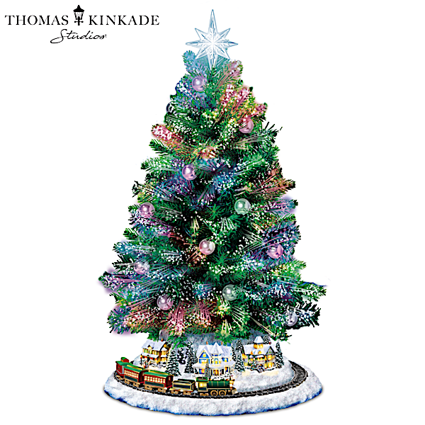 Thomas Kinkade Holiday Sparkle Colour-Changing Fibre-Optic