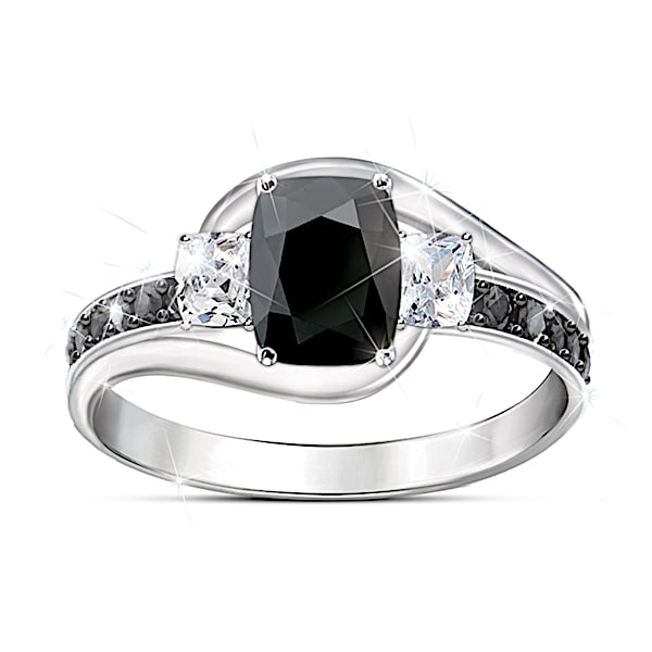 ☆nff☆ prowl love ringblack 4603211 Black Velvet Womens Black Spinel Gemstone Ring