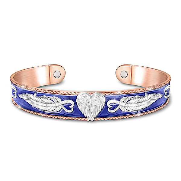 Guardian Angel Healing Embrace Bangle-Style Copper Bracelet
