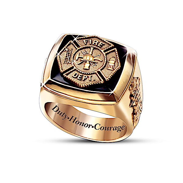 Firefighter maltese cross ring sales