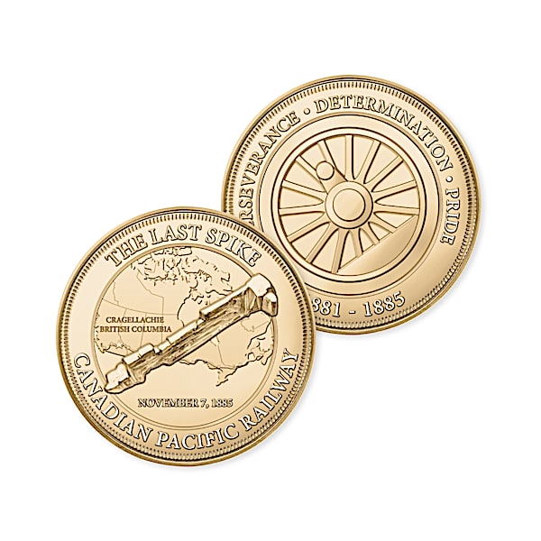 The Last Spike 24K Gold-Plated Medallion Collection The Last Spike 24K Gold-Plated Medallion Collection