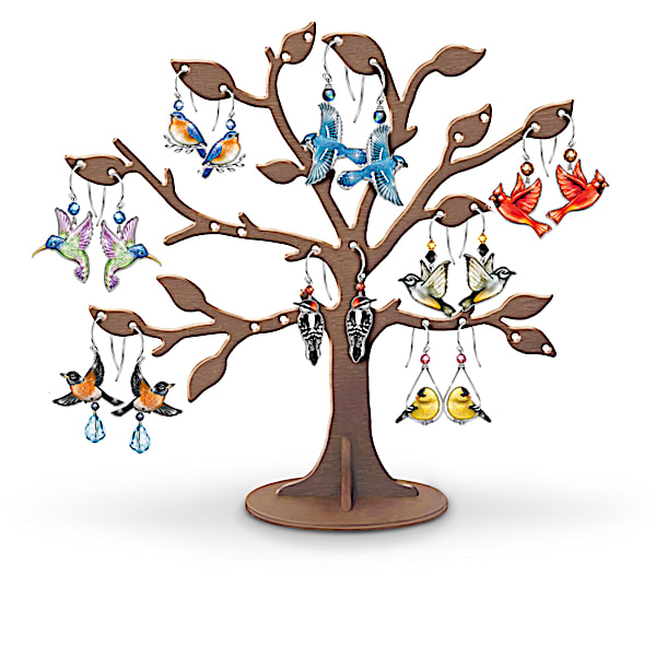 Colourful Bird Shaped Earrings Featuring Cardinals Hummingbirds Chickadees And More